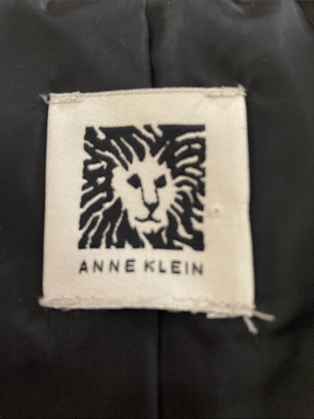 Anne Klein tweed double breasted open front blazer black off white tan classic - Picture 3 of 14
